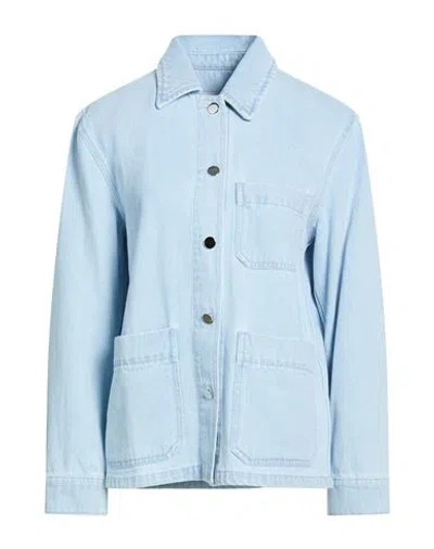 Officine Generale Kalinka Denim Top In Blue