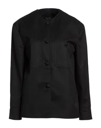 Officine Generale Officine Générale Woman Jacket Black Size 8 Polyester, Cotton
