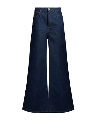 Officine Generale Officine Générale Woman Jeans Blue Size 27 Cotton, Organic Cotton