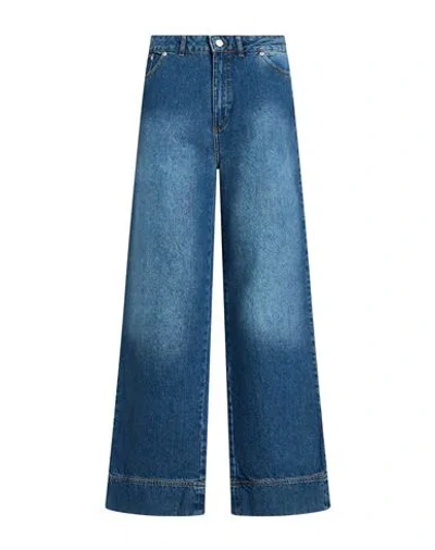Officine Generale Officine Générale Woman Jeans Blue Size 31 Cotton, Organic Cotton
