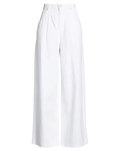 Officine Generale Officine Générale Woman Jeans White Size 31 Organic Cotton