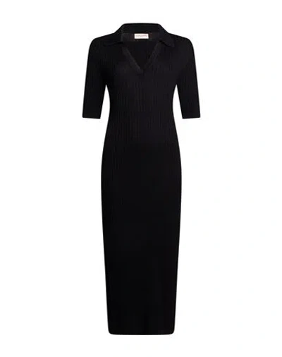 Officine Generale Maissa Wool Polo Dress In Black