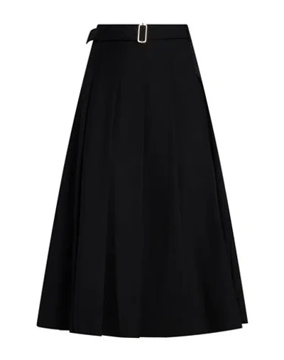 Officine Generale Officine Générale Woman Midi Skirt Black Size Xs Virgin Wool