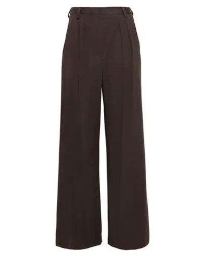 Officine Generale Officine Générale Woman Pants Dark Brown Size 38 Virgin Wool, Cashmere
