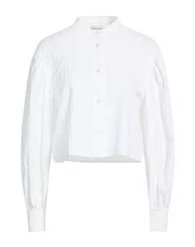 Officine Generale Officine Générale Woman Shirt White Size Xl Cotton, Elastane