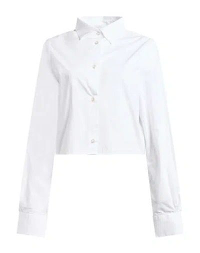 Officine Generale Officine Générale Woman Shirt White Size Xs Cotton In Metallic