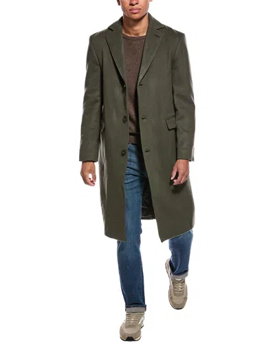 Officine Generale Officine Générale Wool & Cashmere-blend Coat In Green