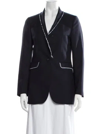 Pre-owned Officine Generale Wool Blazer In Blue