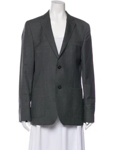 Pre-owned Officine Generale Wool Blazer In Gray
