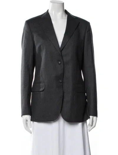 Pre-owned Officine Generale Wool Blazer In Gray