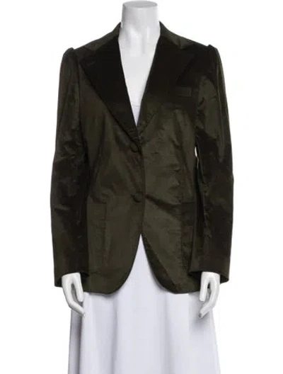 Pre-owned Officine Generale Wool Blazer In Green