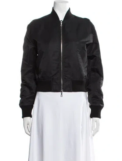 Pre-owned Officine Generale Wool Bomber Jacket In Black