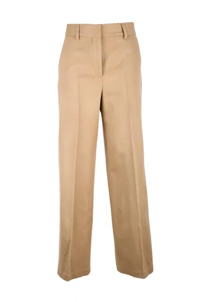 Officine Generale Wool Cashmere Trousers - Beige In Brown