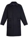 Shop Officine Generale Wool Coat In Blue