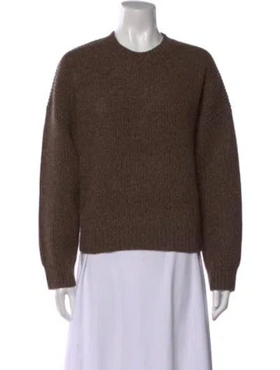 Pre-owned Officine Generale Wool Crew Neck Sweater W/ Tags In Brown