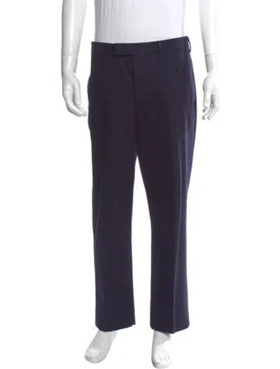 Pre-owned Officine Generale Wool Dress Pants In Blue