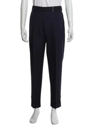 Pre-owned Officine Generale Wool Dress Pants In Blue