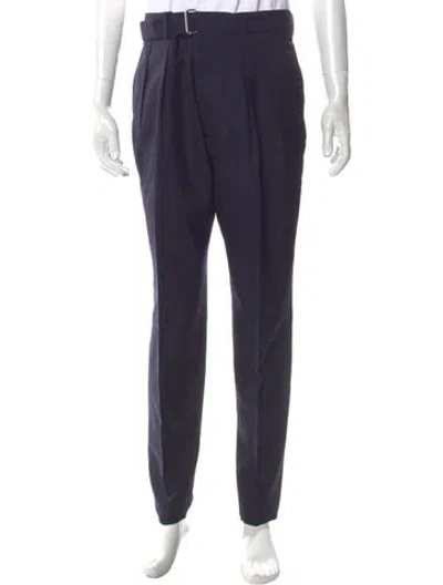 Pre-owned Officine Generale Wool Dress Pants In Blue