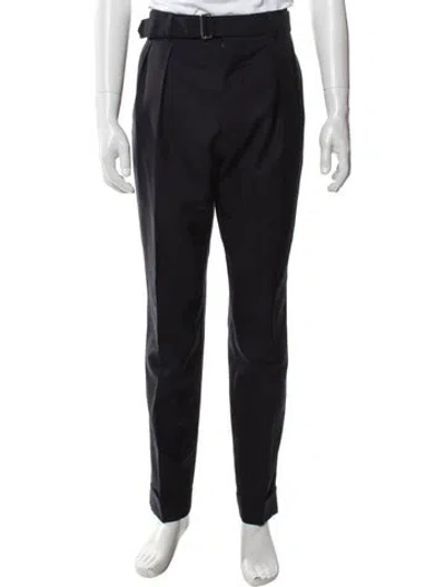 Pre-owned Officine Generale Wool Dress Pants In Blue