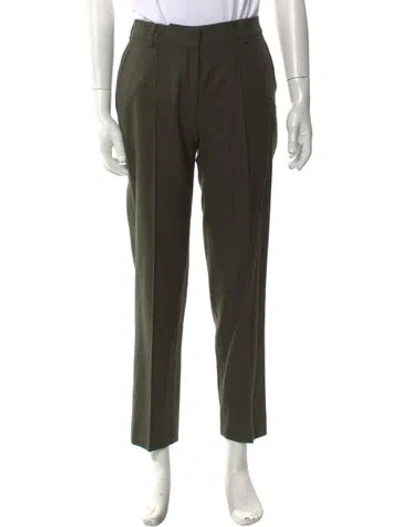 Pre-owned Officine Generale Wool Dress Pants In Green