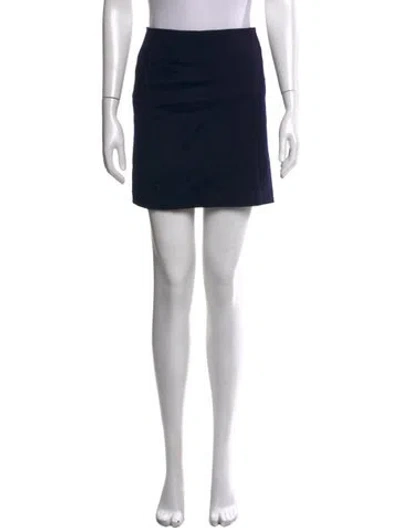 Pre-owned Officine Generale Wool Mini Skirt In Blue