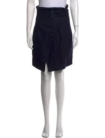 Pre-owned Officine Generale Wool Mini Skirt In Blue