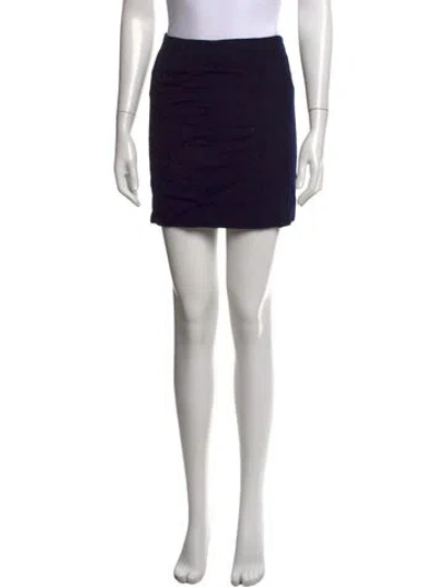 Pre-owned Officine Generale Wool Mini Skirt In Blue