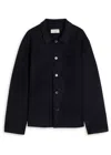 Officine Generale Officine Générale Wool Overshirt Jacket In Black