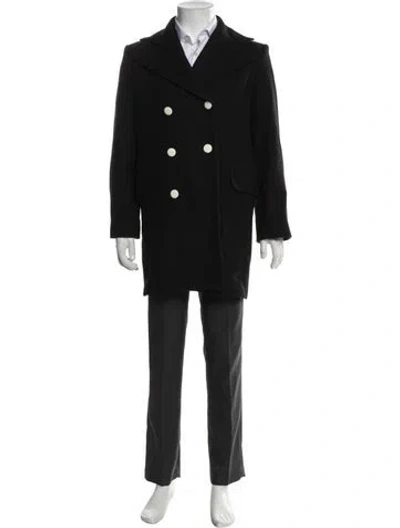 Pre-owned Officine Generale Wool Peacoat In Black
