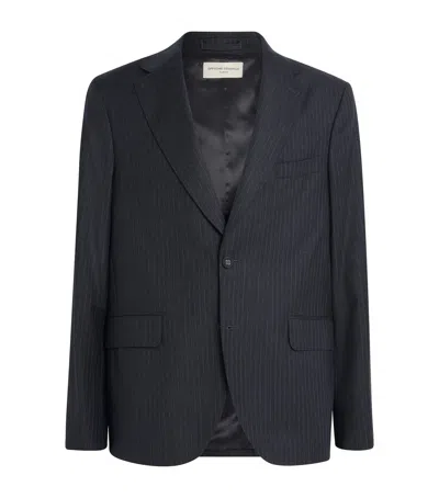 Officine Generale Wool Pinstripe Arthus Blazer In Multi