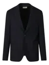 Officine Generale Wool Single-breasted Blazer In Black