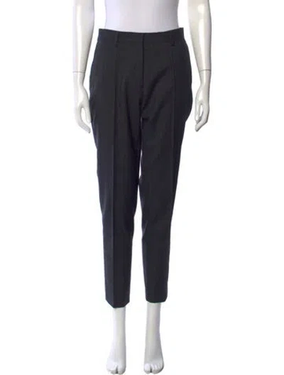 Pre-owned Officine Generale Wool Straight Leg Pants In Black