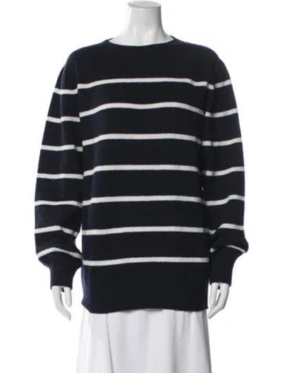 Pre-owned Officine Generale Wool Striped Sweater In Blue
