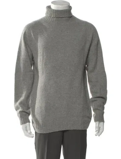 Pre-owned Officine Generale Wool Turtleneck Pullover In Gray
