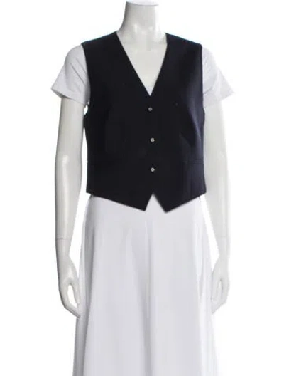 Pre-owned Officine Generale Wool Vest In Blue