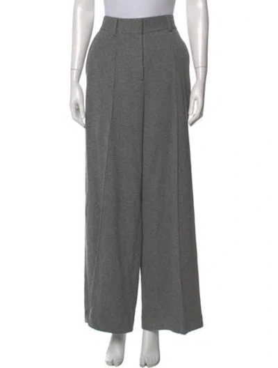 Pre-owned Officine Generale Wool Wide Leg Pants W/ Tags In Gray
