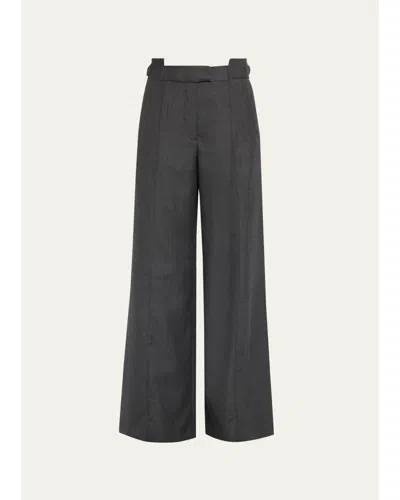 Officine Generale Zelia Wide-leg Pants In Gray