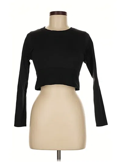 Pre-owned Offline By Aerie 3/4 Sleeve T-shirt In Black