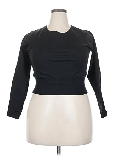 Pre-owned Offline By Aerie 3/4 Sleeve T-shirt In Black