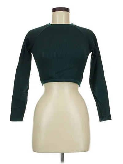 Pre-owned Offline By Aerie 3/4 Sleeve T-shirt In Green