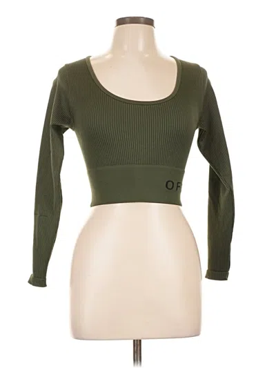 Pre-owned Offline By Aerie 3/4 Sleeve T-shirt In Green