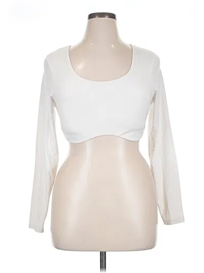 Pre-owned Offline By Aerie 3/4 Sleeve T-shirt In White