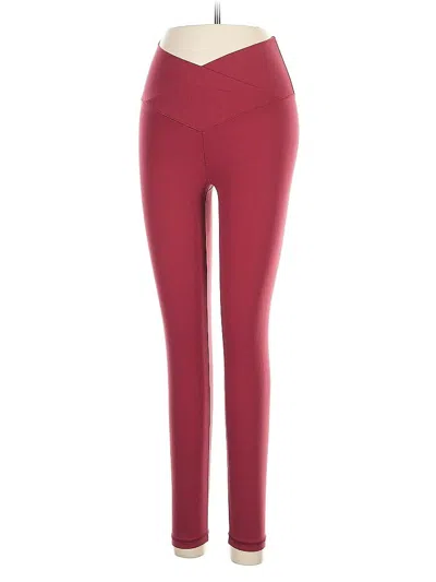 Pre-owned Offline By Aerie Active Pants In Burgundy