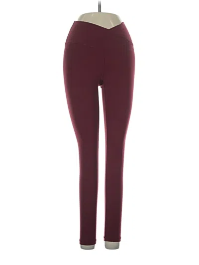 Pre-owned Offline By Aerie Active Pants In Burgundy