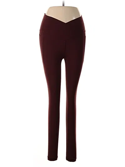 Pre-owned Offline By Aerie Active Pants In Burgundy