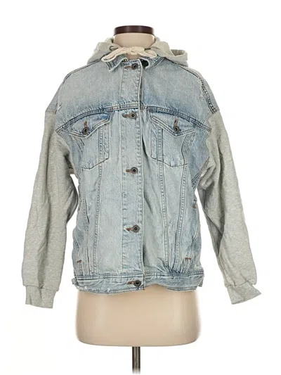 Pre-owned Offline By Aerie Denim Jacket In Gray