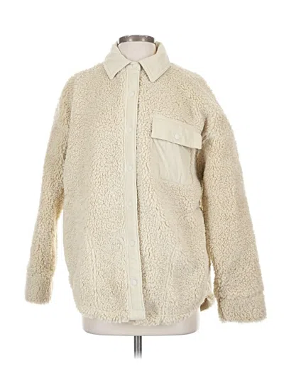 Pre-owned Offline By Aerie Faux Fur Jacket In Ivory