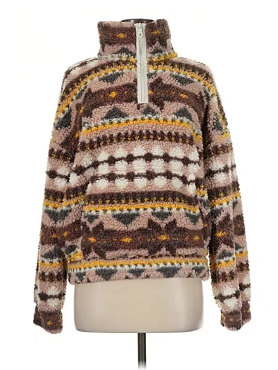 Pre-owned Offline By Aerie Fleece Jacket In Brown