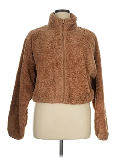 Pre-owned Offline By Aerie Fleece Jacket In Brown