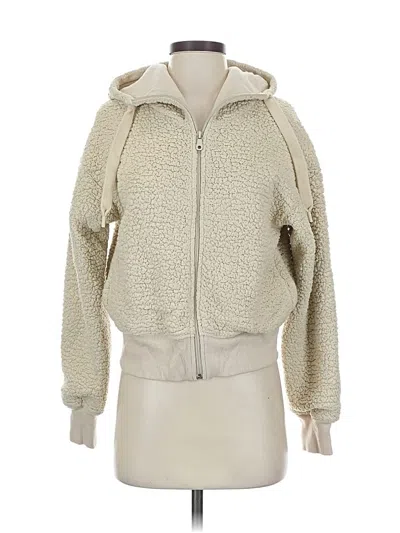 Pre-owned Offline By Aerie Fleece Jacket In White